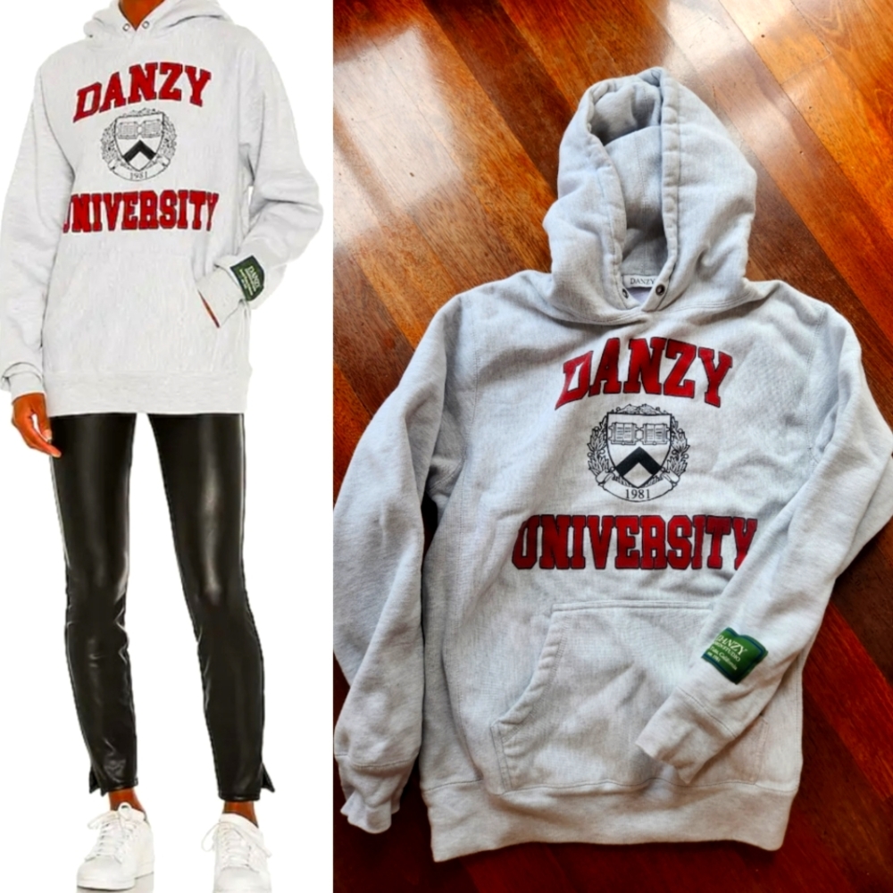 Nwot DANZY Fargetch editorialist university ivy league hoodie oversized S
